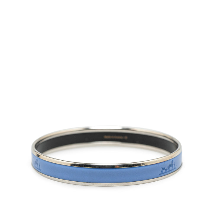 Narrow Caleche Enamel Bracelet 65 Blue - Gaby Paris