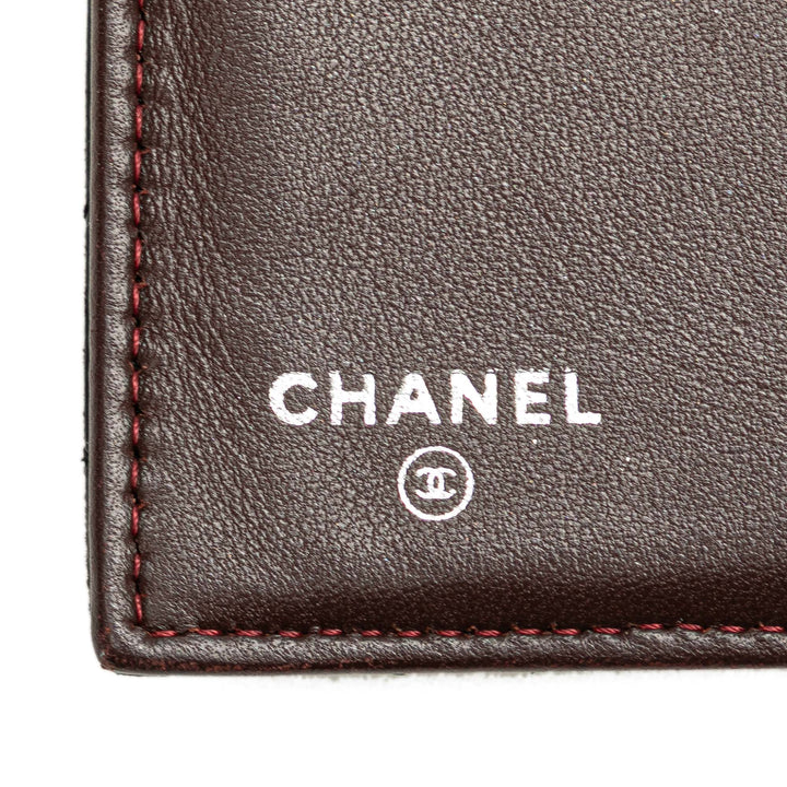 Small CC Quilted Lambskin Flap Wallet Black - Gaby Paris