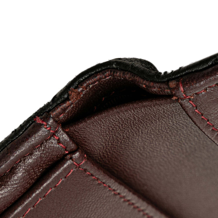 Small CC Quilted Lambskin Flap Wallet Black - Gaby Paris
