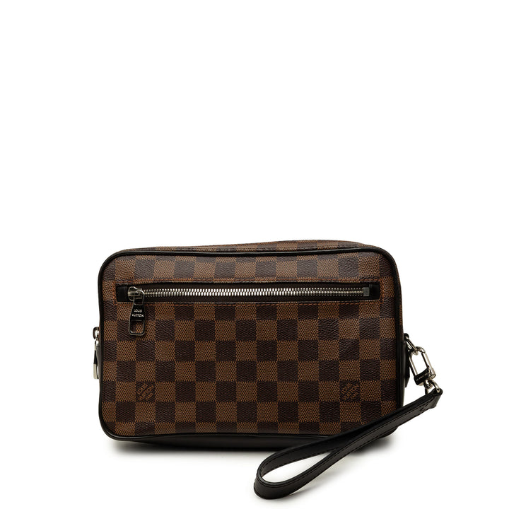 Louis Vuitton Pochette Kasai Damier Ébène Marron – vue principale – GABY PARIS