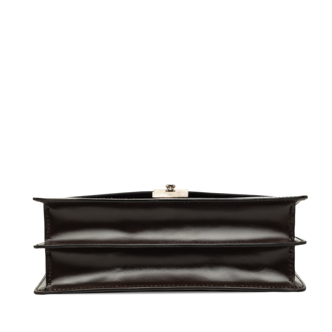 Ferragamo Dial Lock Pochette Cuir