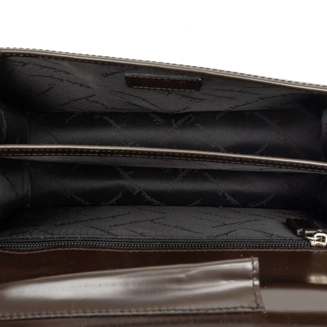 Ferragamo Dial Lock Pochette Cuir