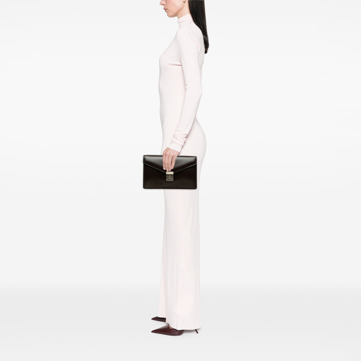 Ferragamo Dial Lock Pochette Cuir