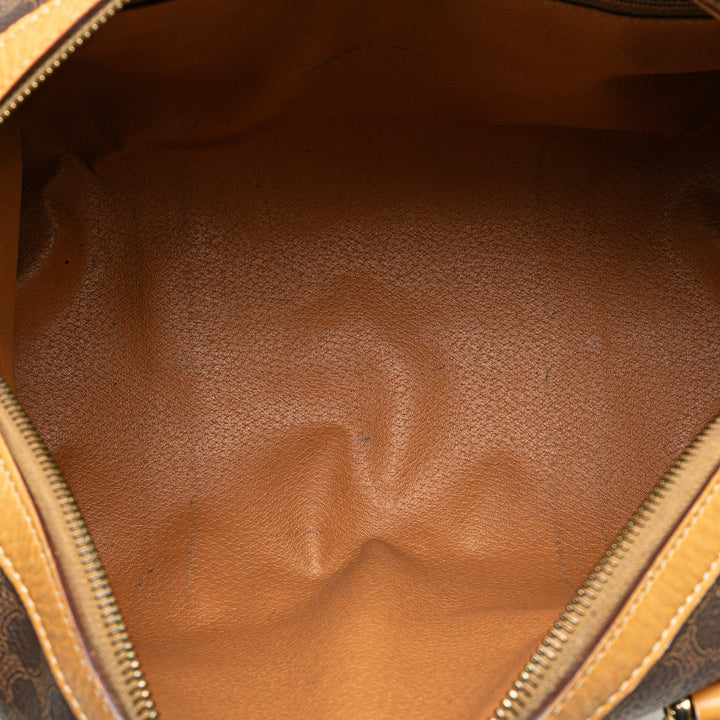 Macadam Coated Canvas Boston Bag Brown - Gaby Paris