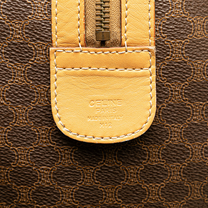 Macadam Coated Canvas Boston Bag Brown - Gaby Paris