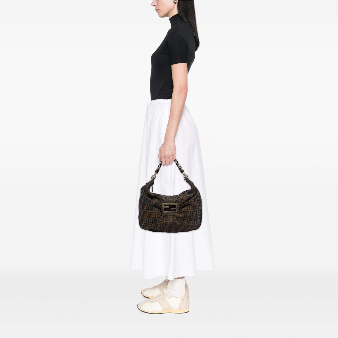 Fendi Zucca Toile Mia Hobo