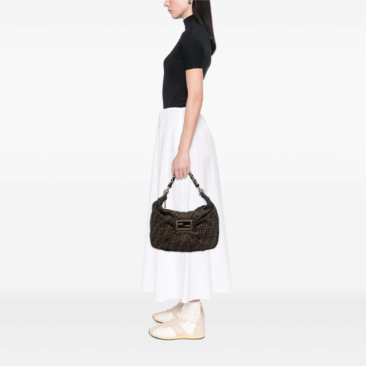 Fendi Zucca Toile Mia Hobo