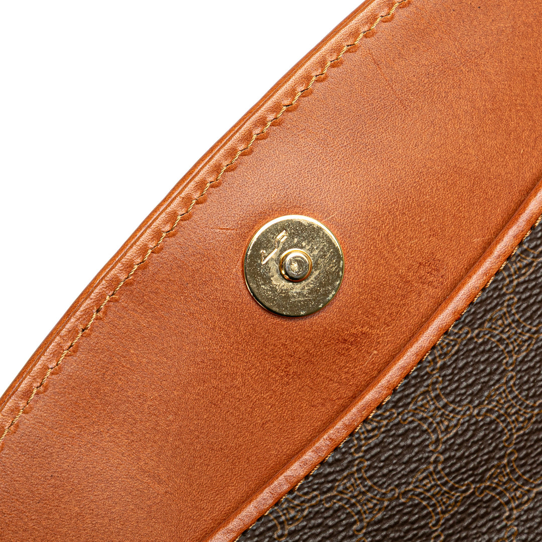 Macadam Coated Canvas Clutch Brown - Gaby Paris