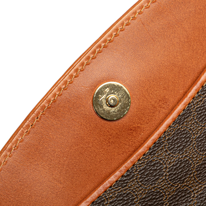 Macadam Coated Canvas Clutch Brown - Gaby Paris