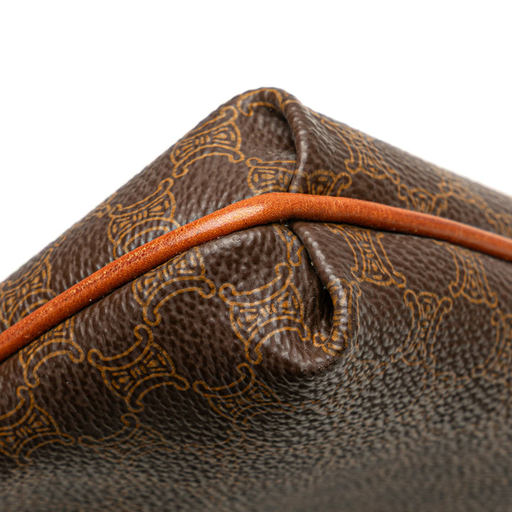 Macadam Coated Canvas Clutch Brown - Gaby Paris
