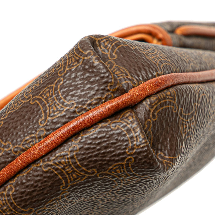 Macadam Coated Canvas Clutch Brown - Gaby Paris