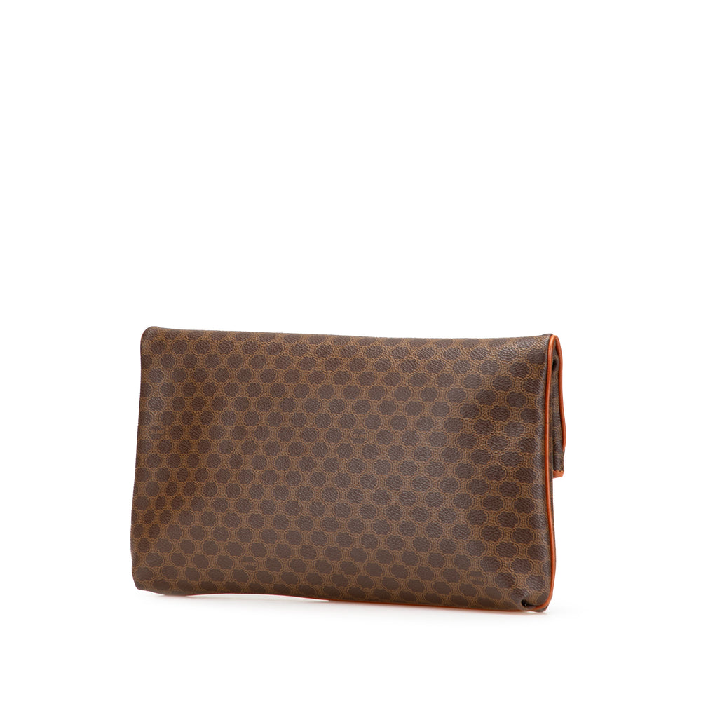 Macadam Coated Canvas Clutch Brown - Gaby Paris