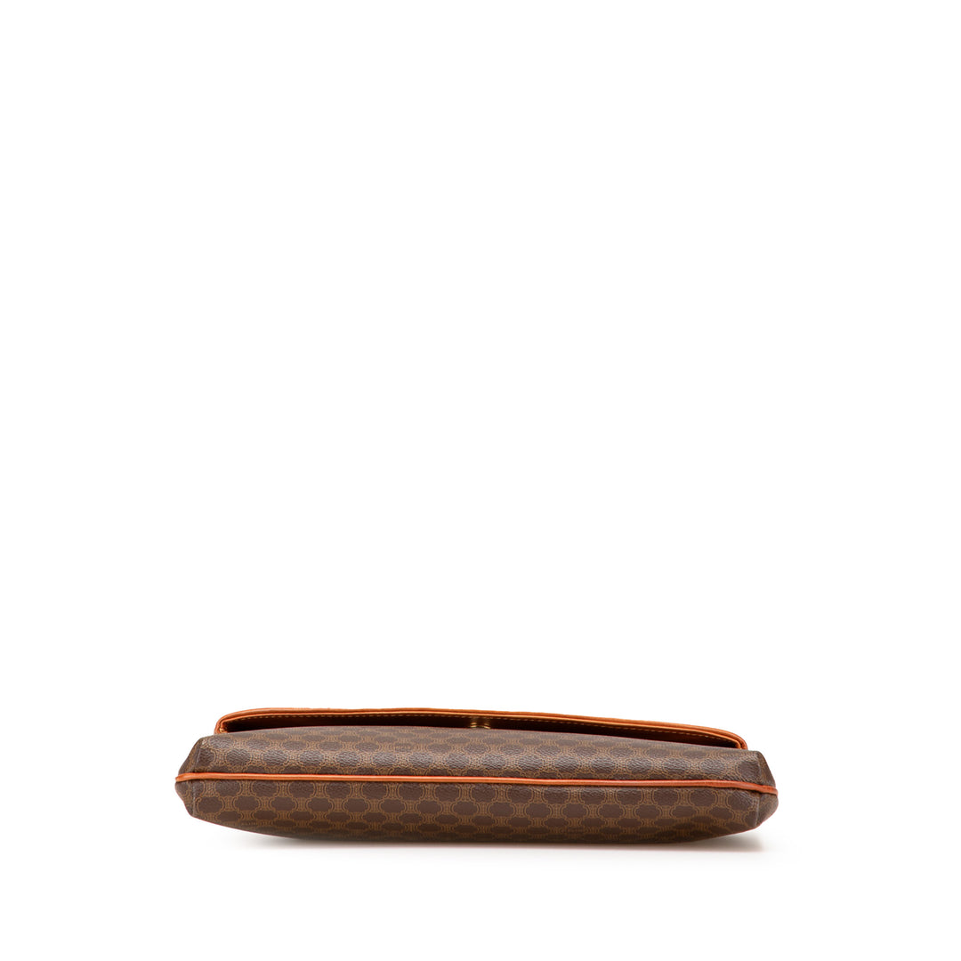 Macadam Coated Canvas Clutch Brown - Gaby Paris