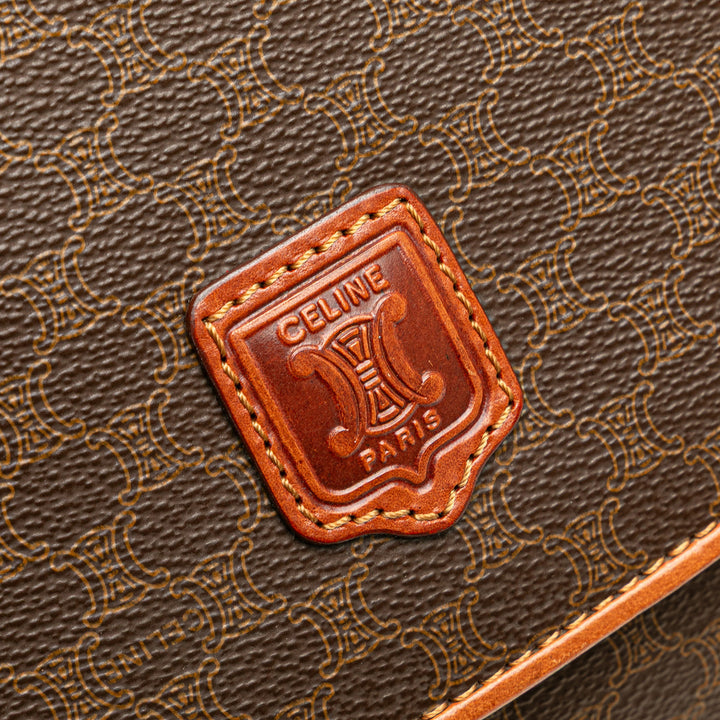 Macadam Coated Canvas Clutch Brown - Gaby Paris
