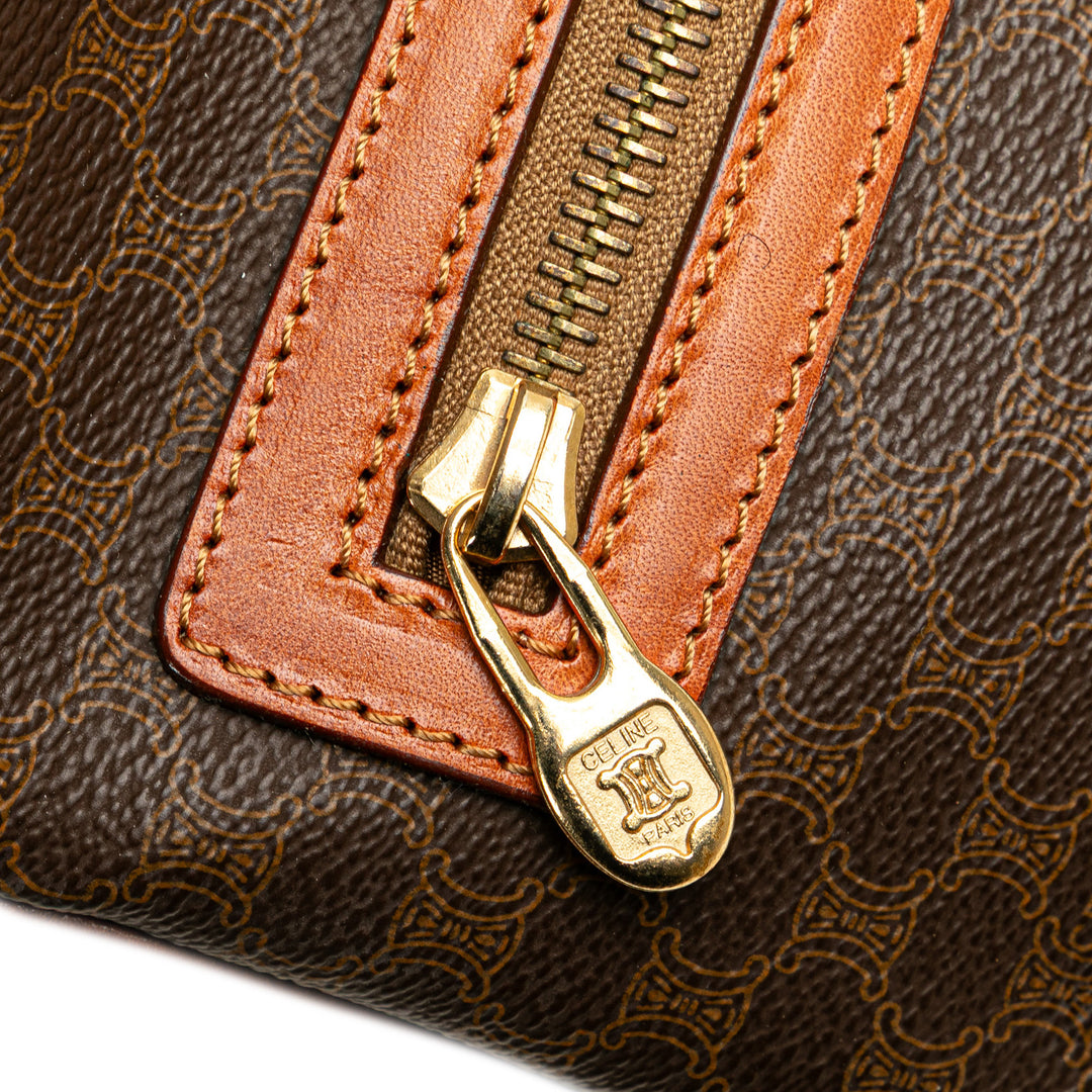 Macadam Coated Canvas Clutch Brown - Gaby Paris