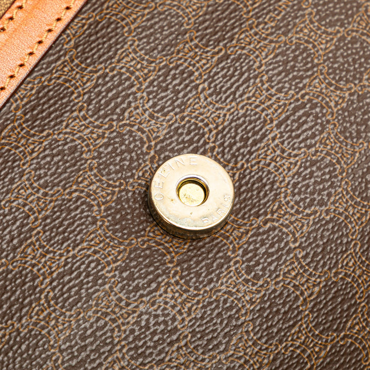 Macadam Coated Canvas Clutch Brown - Gaby Paris