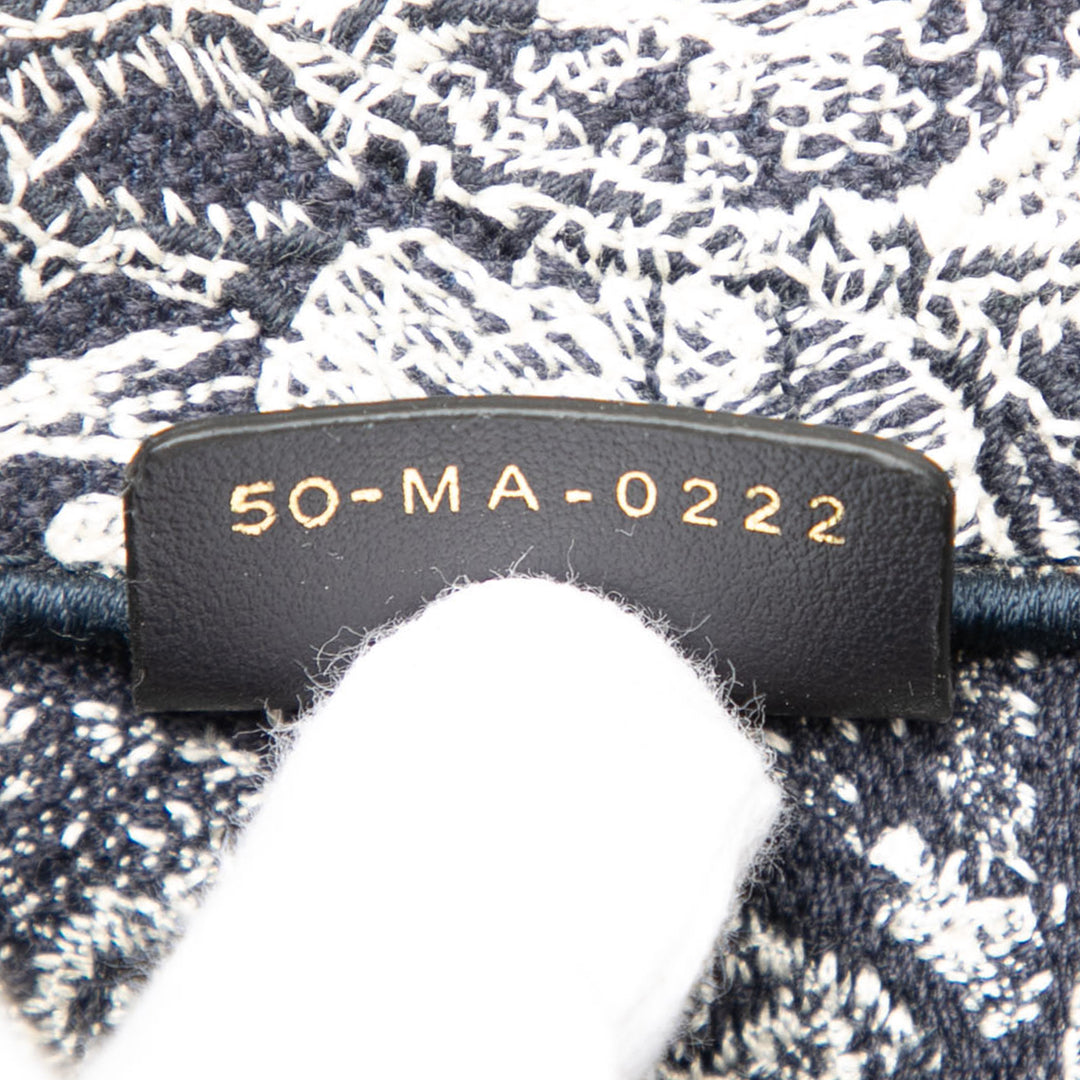 Dior Small Toile brodé Reverse Dioriviera Toile De Jouy Book Cabas