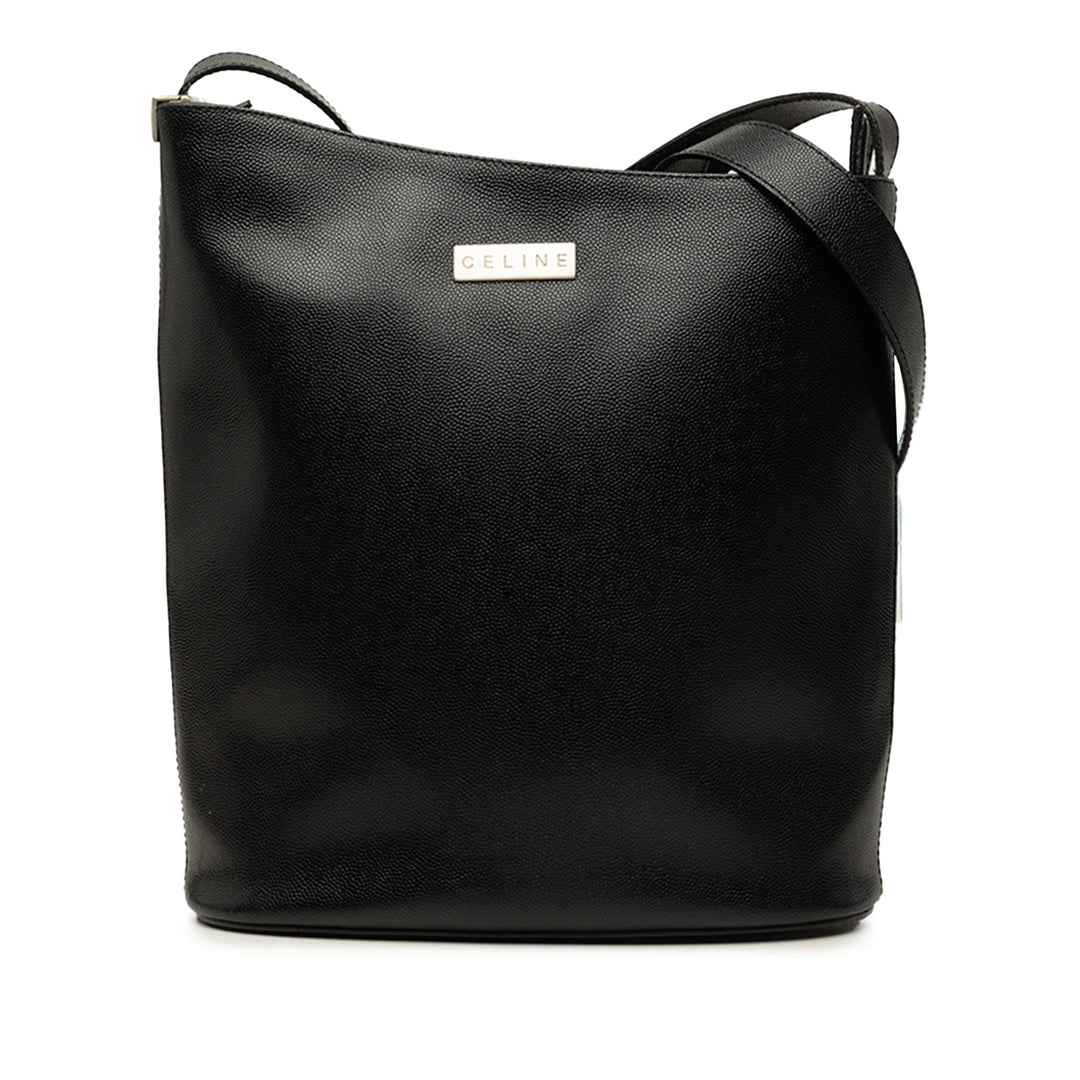 Celine Sac bandoulière Grained Noir – vue principale – GABY PARIS