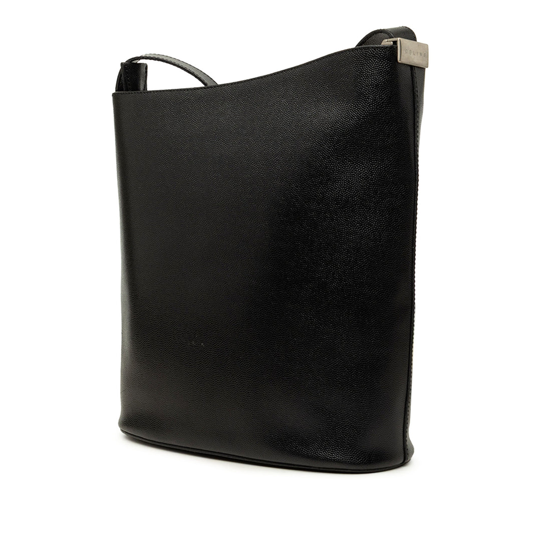 Celine Sac bandoulière Grained Noir – vue 2 – GABY PARIS