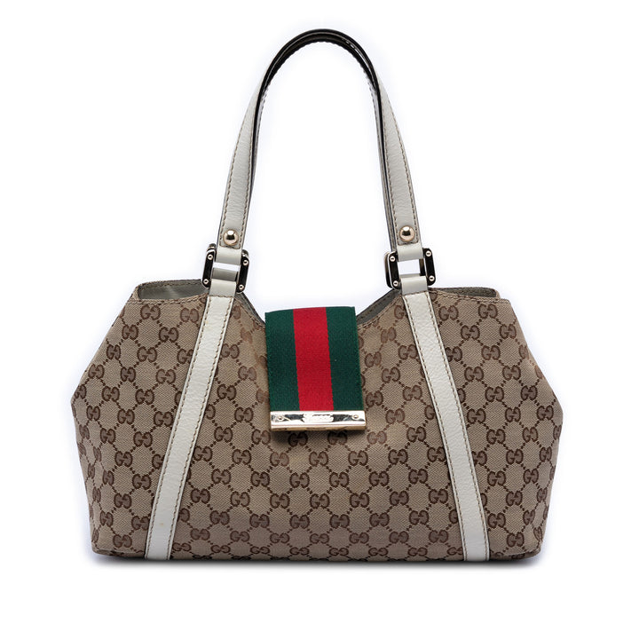 Gucci GG Toile Web New Ladies Cabas