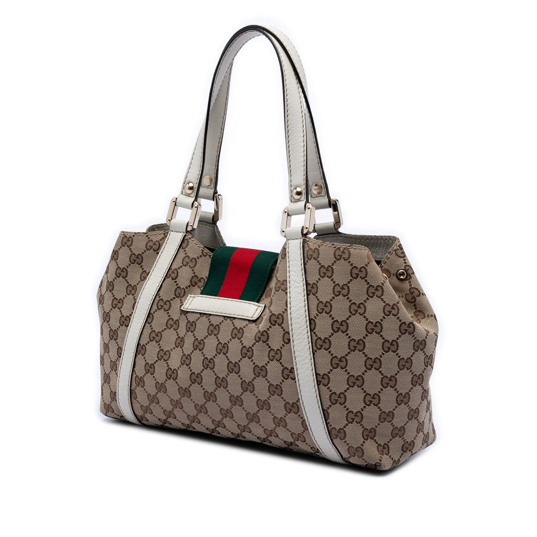 Gucci GG Toile Web New Ladies Cabas