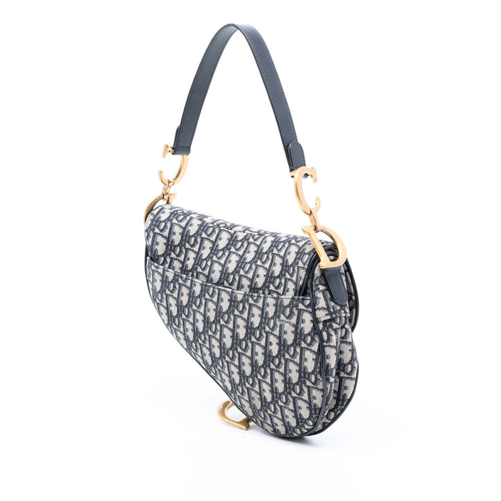 Dior Oblique Toile Saddle Bag