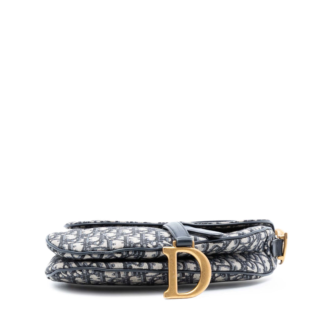 Dior Oblique Toile Saddle Bag