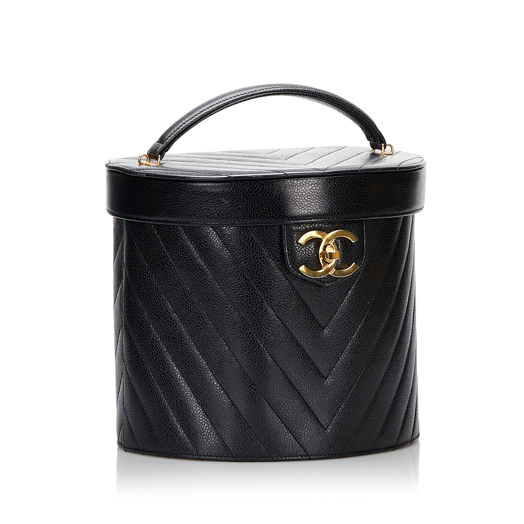Chanel CC Fermoir tourniquet Vanity Cuir caviar