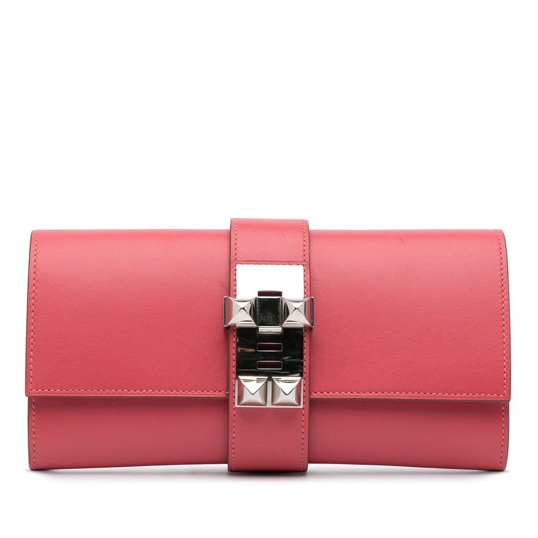 Tadelakt Medor Clutch 23 Pink - Gaby Paris