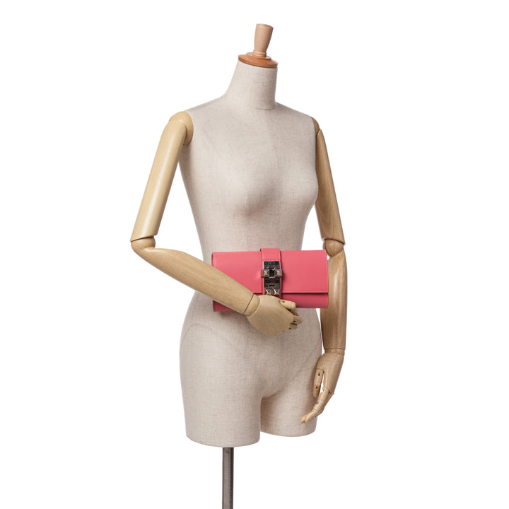 Tadelakt Medor Clutch 23 Pink - Gaby Paris