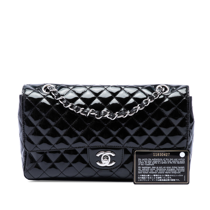 Chanel Medium Matelassé Cuir verni Secret Label à rabat