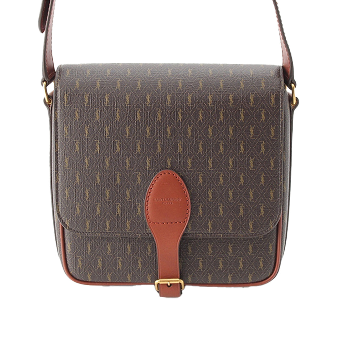 Le Monogramme Buckle Sac Moyen Toile enduite Marron
