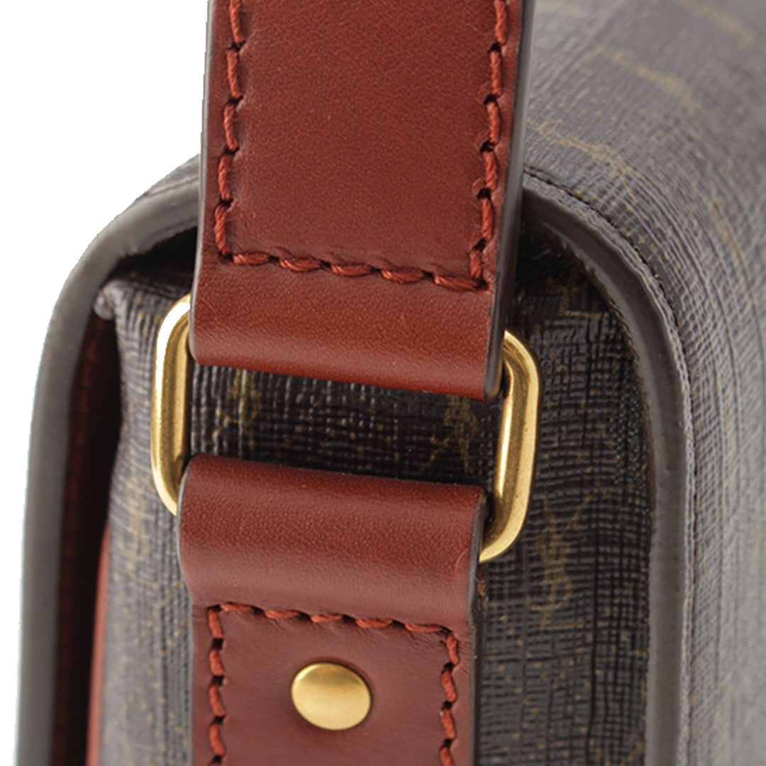 Le Monogramme Buckle Sac Moyen Toile enduite Marron