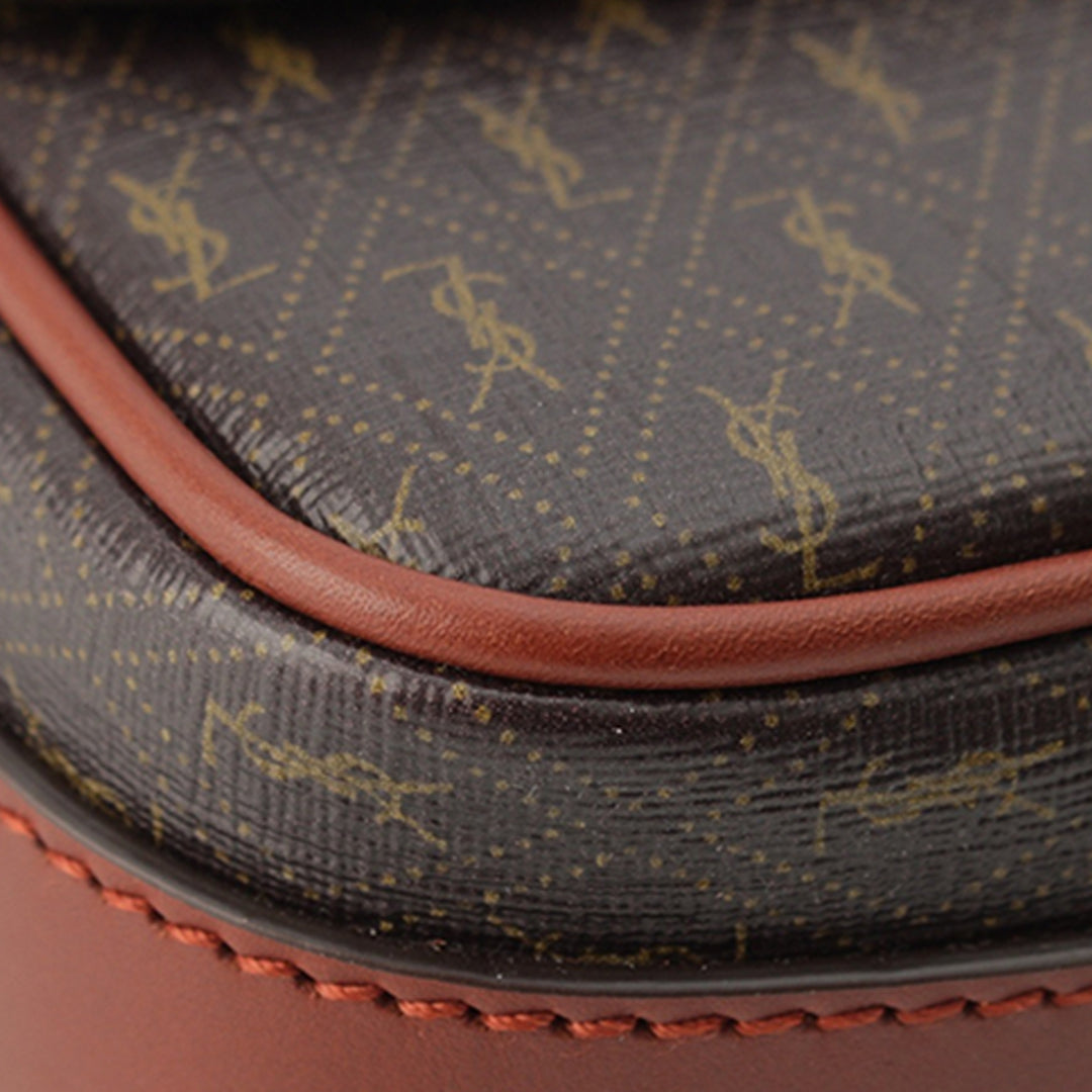 Le Monogramme Buckle Sac Moyen Toile enduite Marron