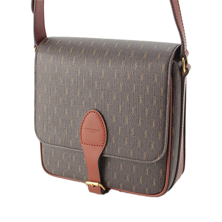 Le Monogramme Buckle Sac Moyen Toile enduite Marron
