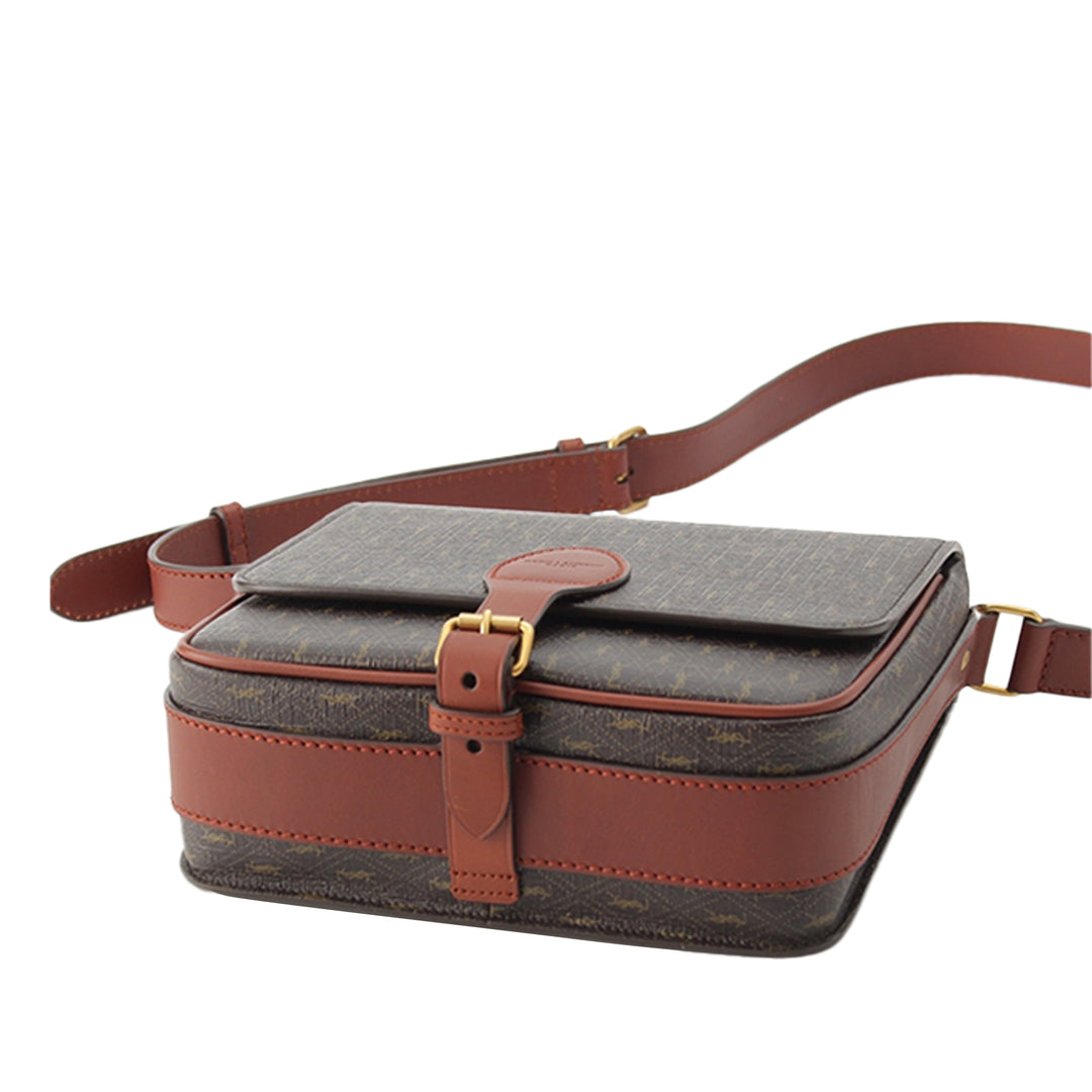 Le Monogramme Buckle Sac Moyen Toile enduite Marron