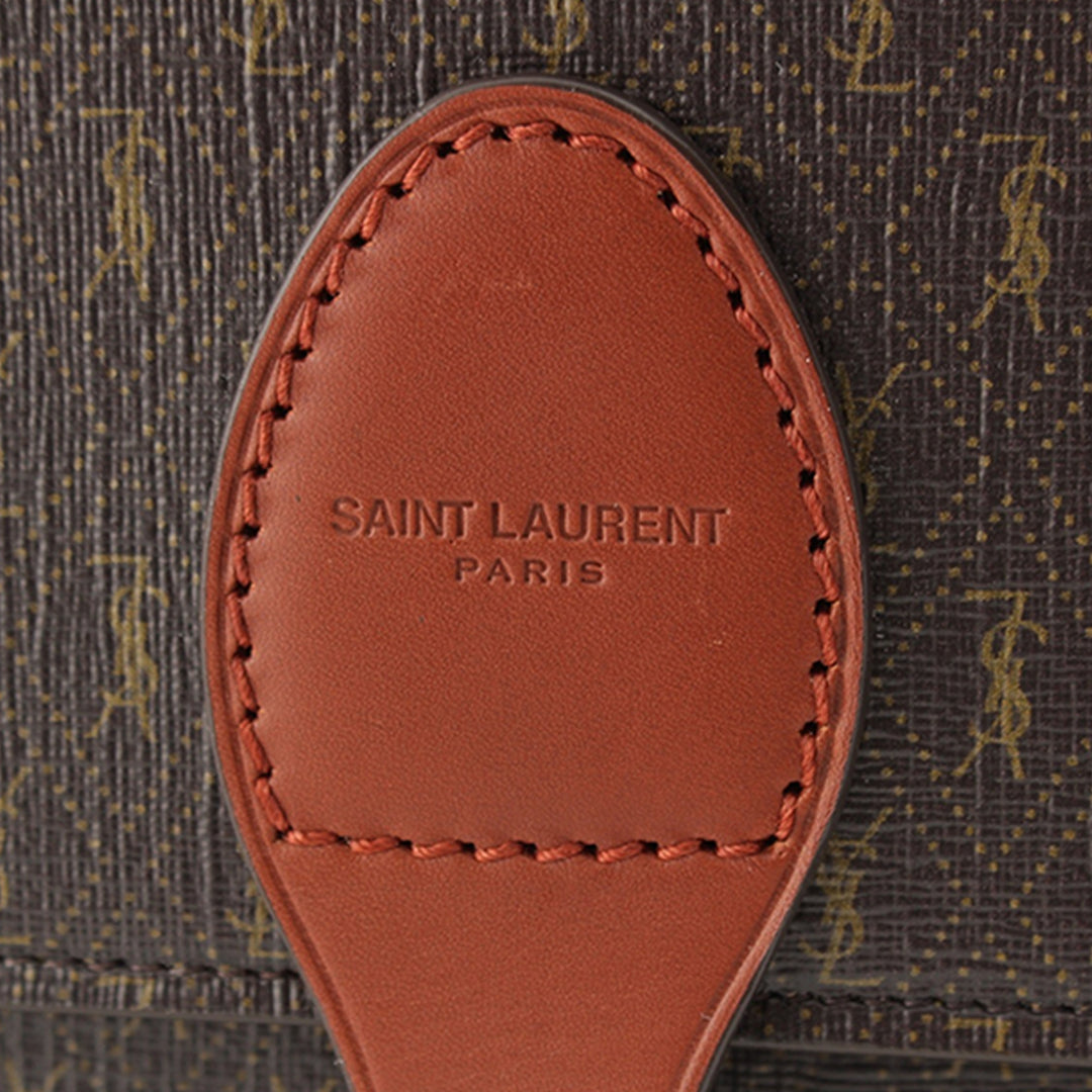 Le Monogramme Buckle Sac Moyen Toile enduite Marron