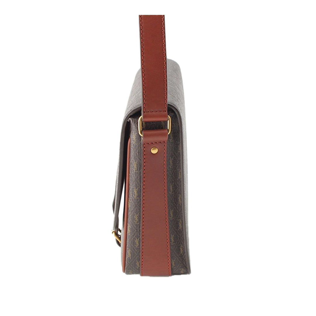 Le Monogramme Buckle Sac Moyen Toile enduite Marron