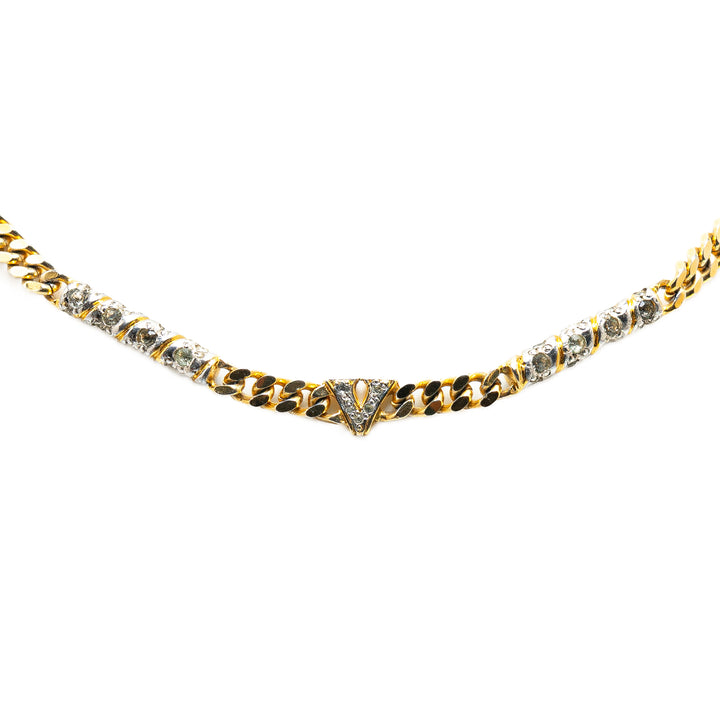 Gold Plated V Necklace Gold - Gaby Paris