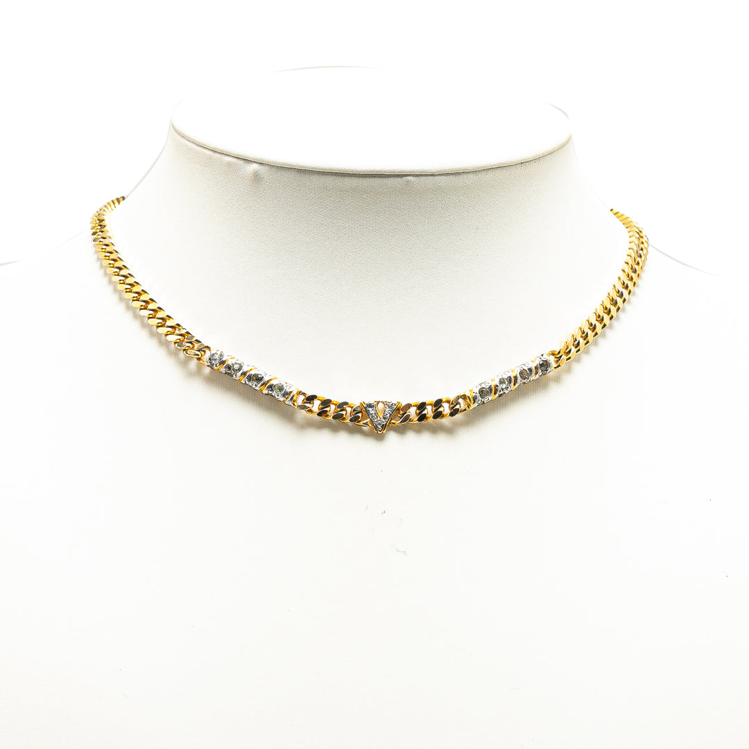 Gold Plated V Necklace Gold - Gaby Paris