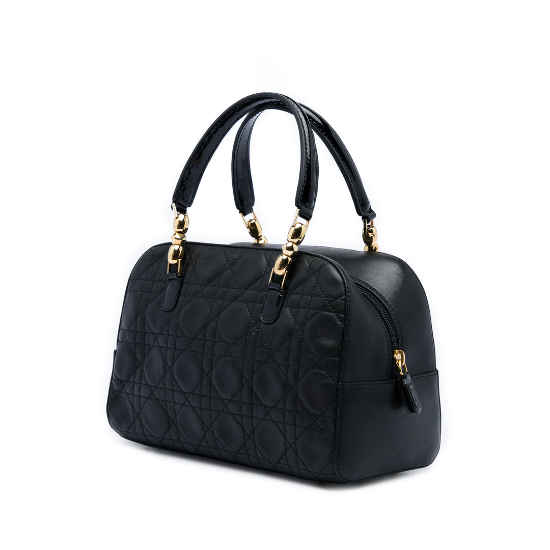 Cannage Malice Sac Cuir d'agneau Noir