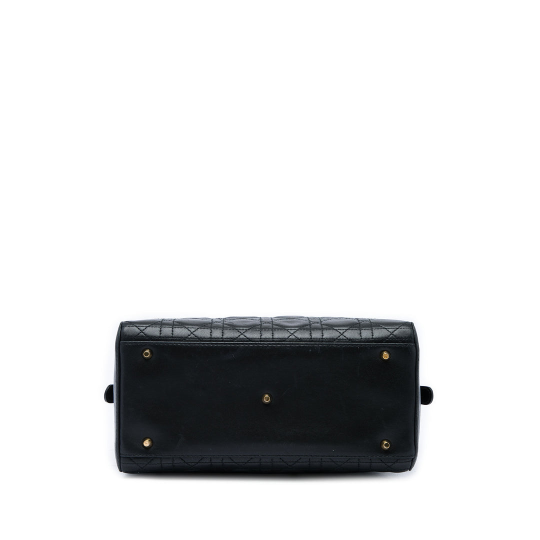 Cannage Malice Sac Cuir d'agneau Noir