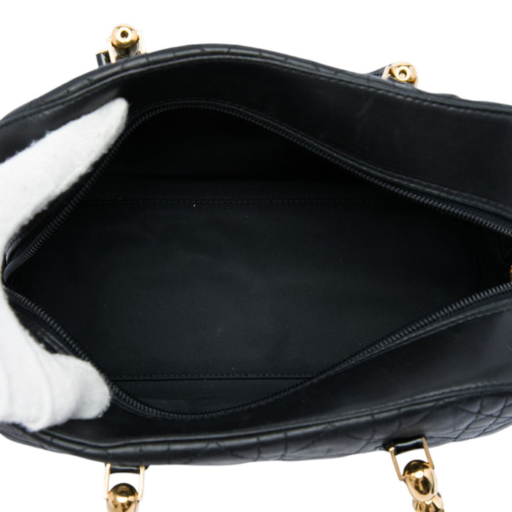 Cannage Malice Sac Cuir d'agneau Noir