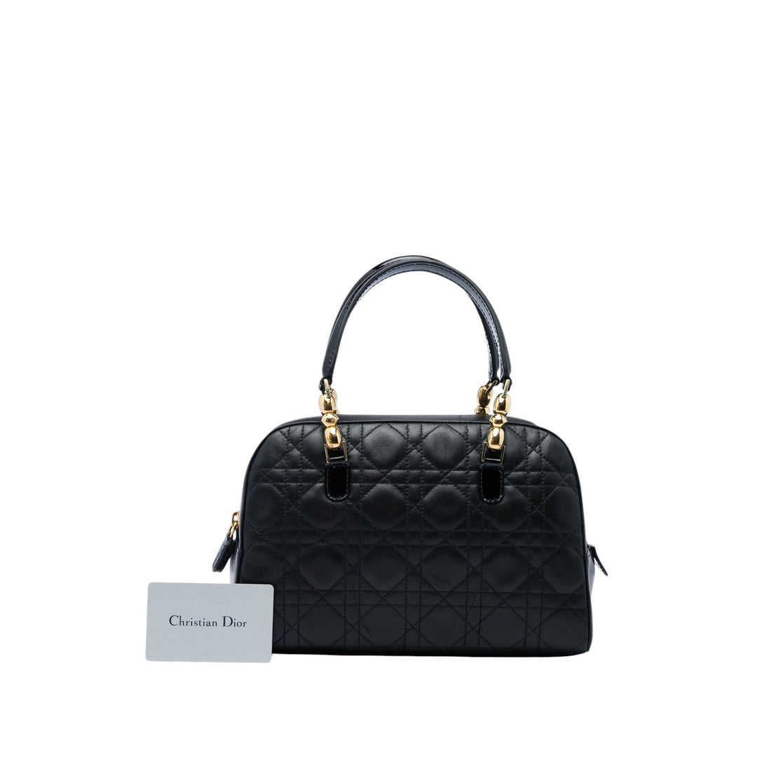 Cannage Malice Sac Cuir d'agneau Noir