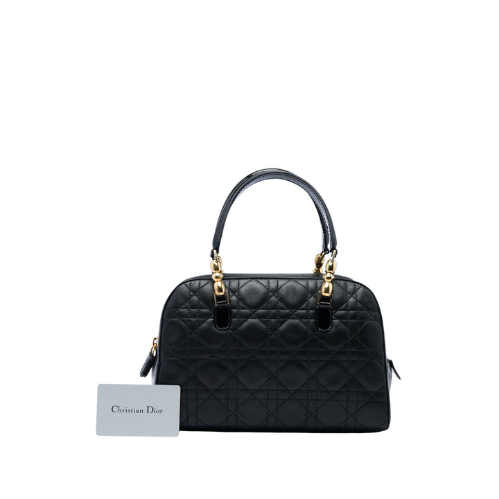 Cannage Malice Sac Cuir d'agneau Noir