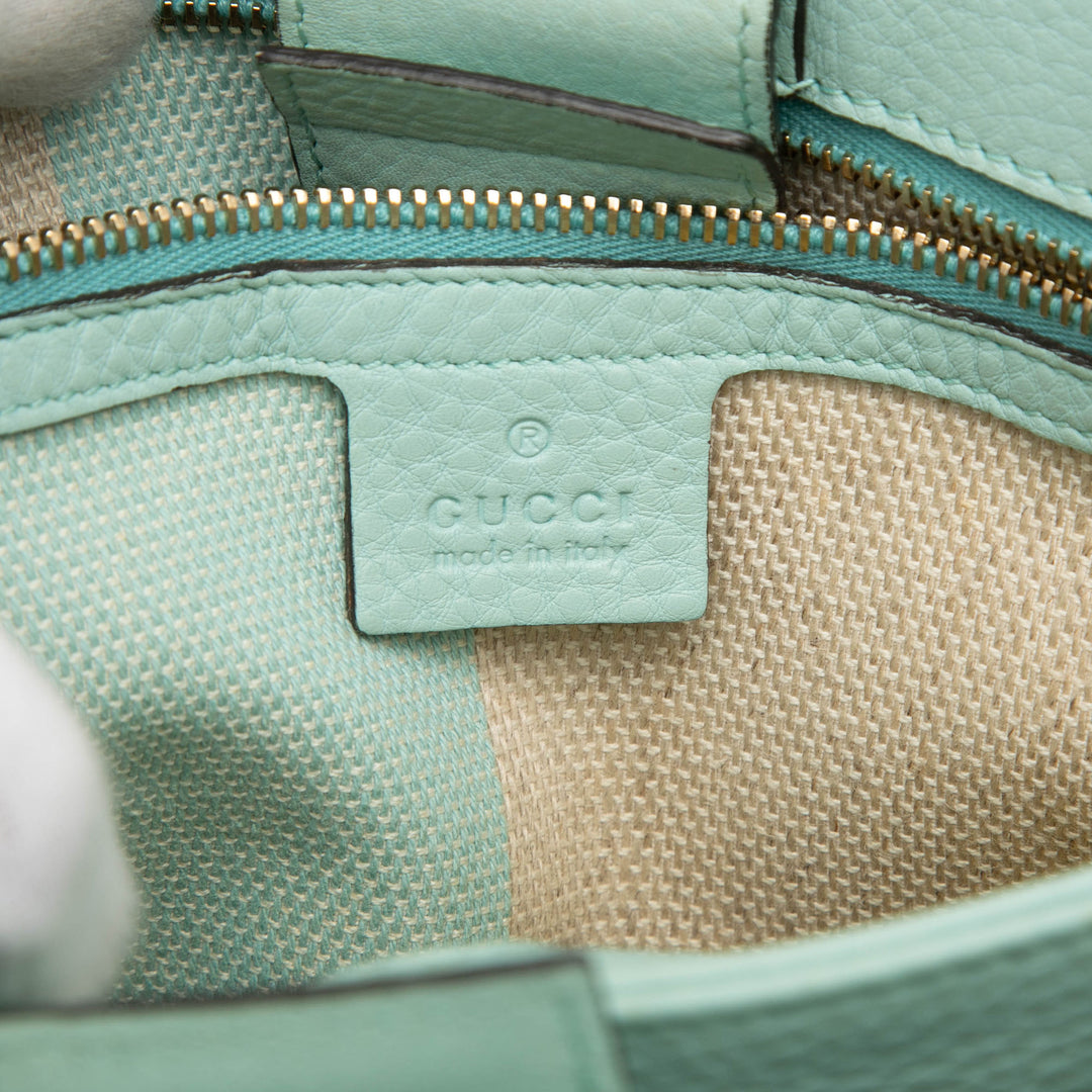Gucci Small Raffia Bamboo Shopper Sac