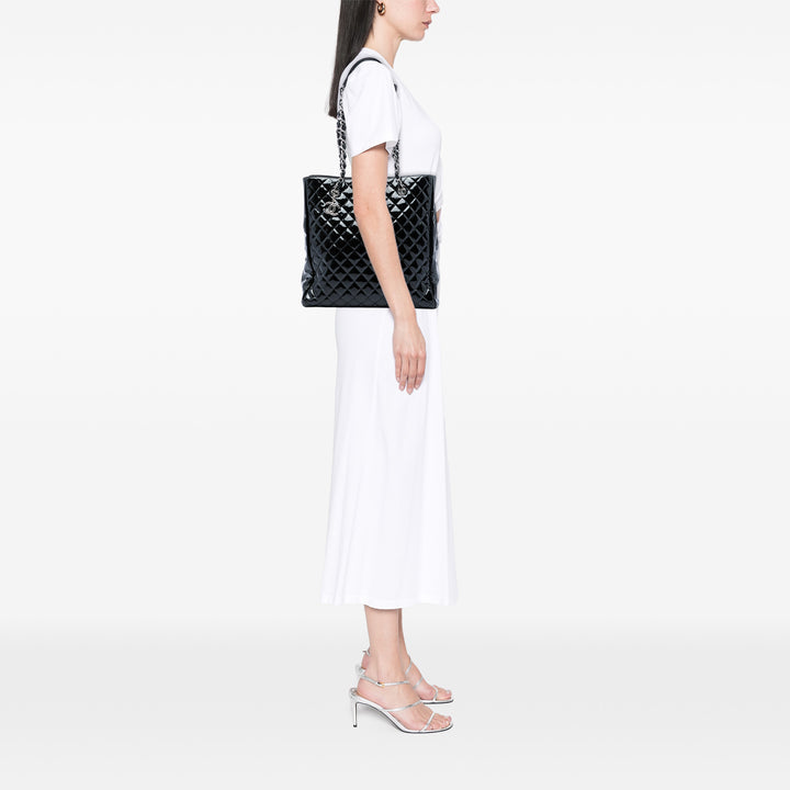 Chanel CC Matelassé Cuir verni North South Cabas
