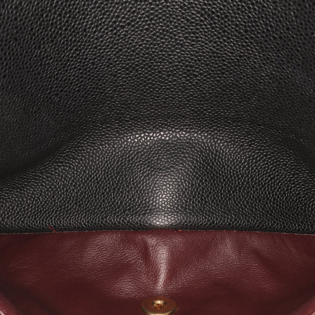 Jumbo Classic Caviar Double Flap Black - Gaby Paris