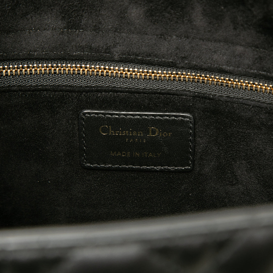 Dior Sac à main Lady Dior Cannage Grand Cuir d'agneau Noir – vue 5 – GABY PARIS