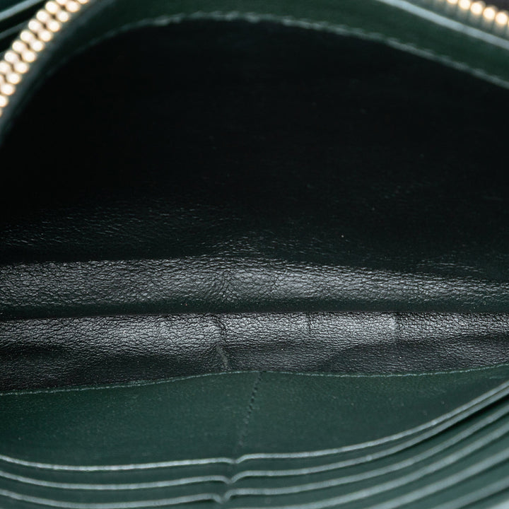 Saint Laurent Matelassé Cuir d’agneau Diamond Becky Chain Portefeuille